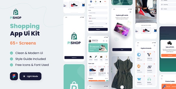 PiShop – Shopping App Figma UI Template