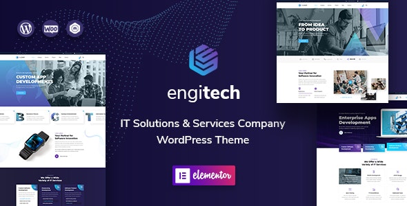 Engitech – IT Solutions  Services WordPress Theme 1.8.4