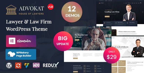 Advokat – Lawyer  Law Firm WordPress Theme