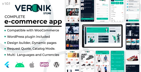 Veronik Store – Flutter 2x – WooCommerce Android & Ios e-commerce