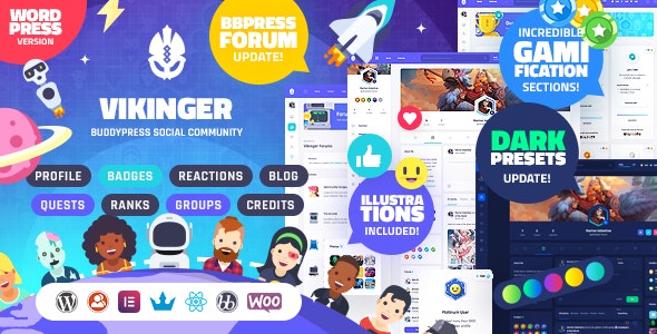 Vikinger – BuddyPress and GamiPress Social Community 1.9.13