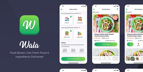 Wala – Food  Delivery React Native App Template