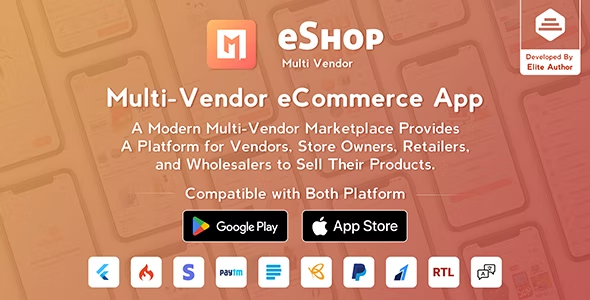 eShop – Multi Vendor eCommerce App  eCommerce Vendor Marketplace Flutter App 2.8.2