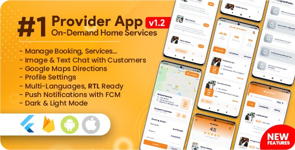 Service Provider App for On-Demand Home Services Complete Solution 3.0.0