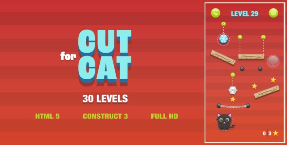 Cut For Cat – HTML5 Game (Construct3)