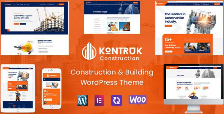 KonTruk – Construction  Building Elementor WordPress Theme