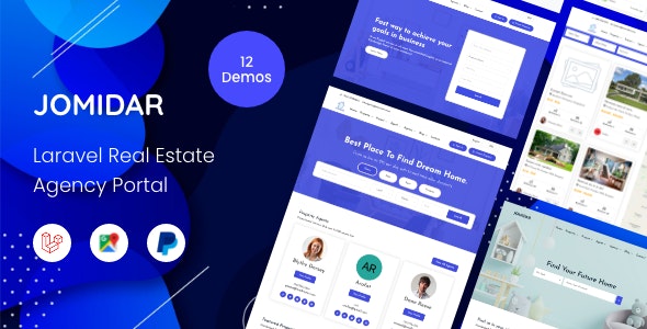 Jomidar – Laravel Real Estate Agency Portal