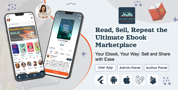 DT-EBookHub: Multivendor Ebook Selling Platform - Flutter App for Android  iOS | Admin  Author Pan