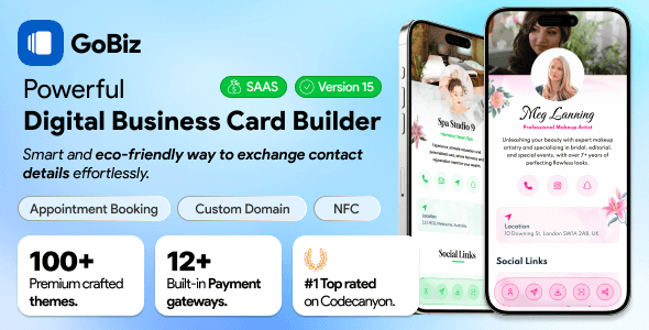 GoBiz - vCard SaaS Digital Business Card Builder