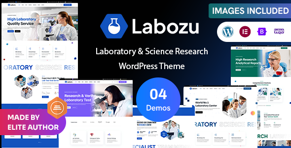 Labozu – Laboratory  Science Research WordPress Theme