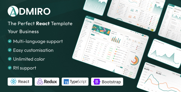 Admiro - React JS Admin Dashboard Template