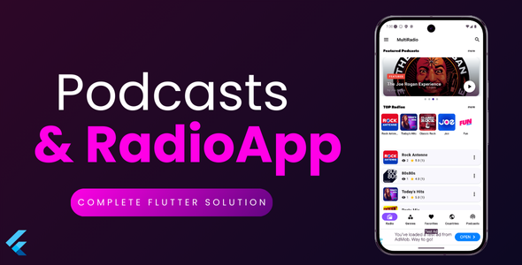 Podcast Radio App - Complete Flutter Solution