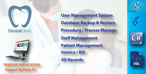 Dental Clinic Management System with full project source code C#