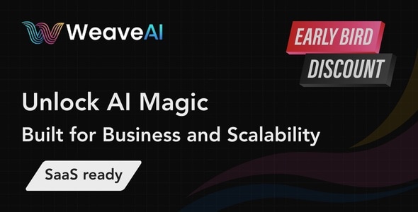 WeaveAI SAAS - AI Chat, Image, Video, Code / 65+ Models Available