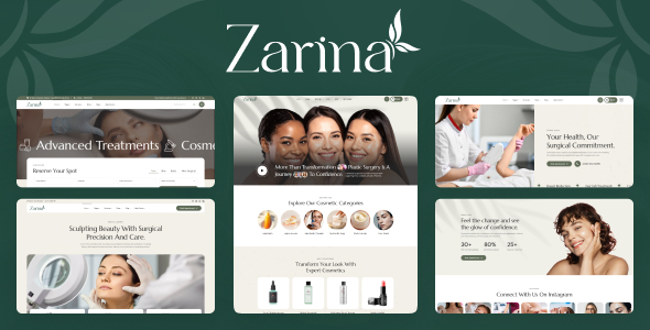 Zarina – Cosmetic and Plastic Surgery WordPress Theme