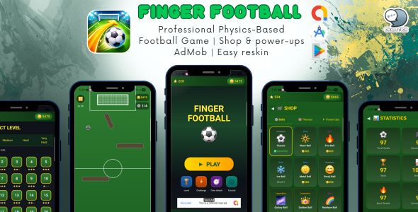 Finger Football – Professional Physics-Based Soccer Game | Shop  power-ups | AdMob | Easy reskin