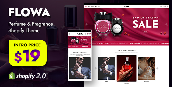 Flowa – Perfume  Fragrance Shopify Theme