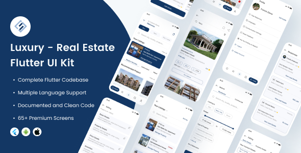 Luxury Real Estate Flutter App UI Kit
